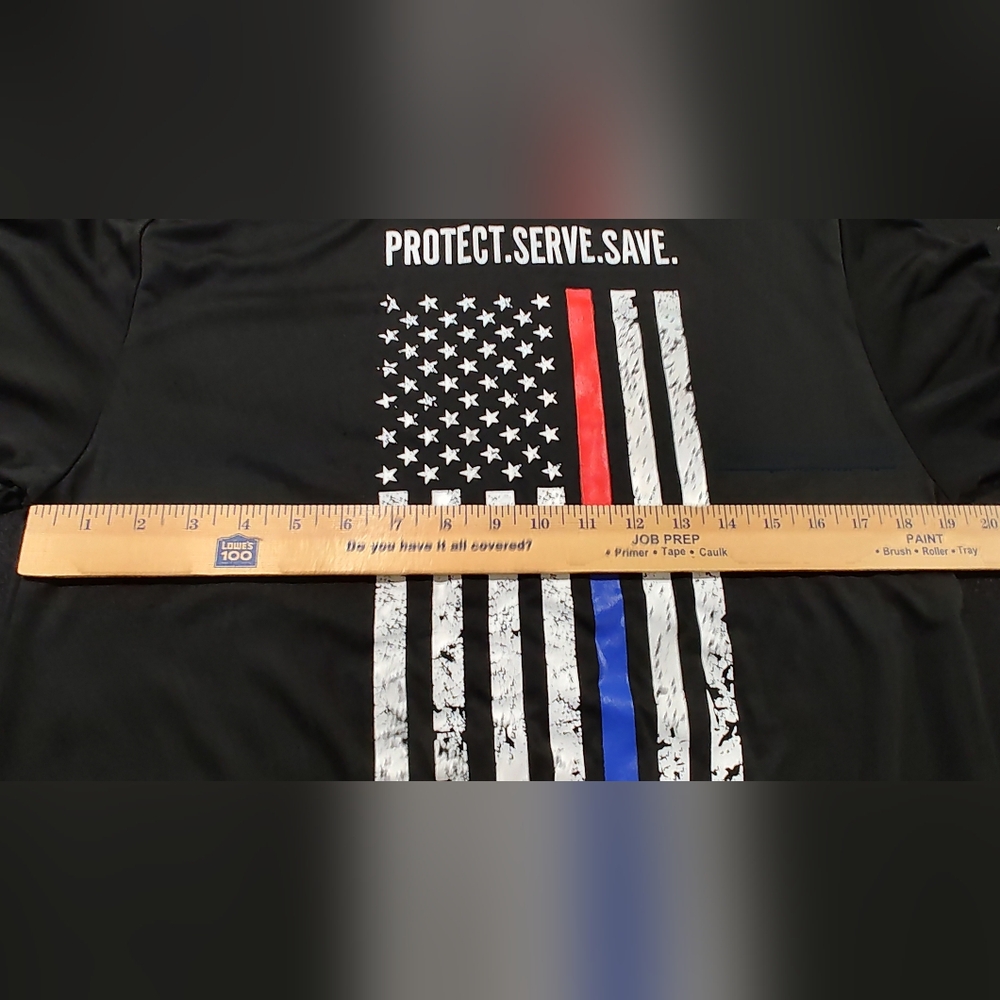 Mission BBQ (VA) Employee T-Shirt Black Short Sleeves M "Protect. Serve. Save." - Picture 7 of 9